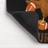 Tapis De Souris Funny Thanksgiving Football Touchdown Turkey  (Coin)