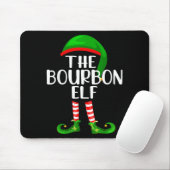 Tapis De Souris Funny The Bourbon Elf Matching Family Christmas (Avec souris)