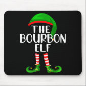 Tapis De Souris Funny The Bourbon Elf Matching Family Christmas  (Devant)