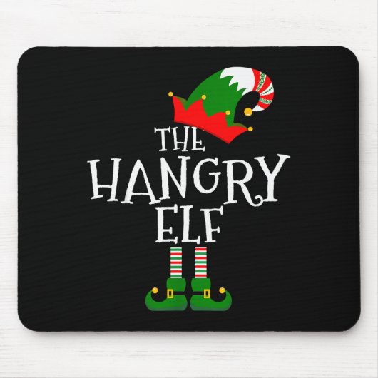 Tapis De Souris Funny The Hangry Elf Matching Family Group Gift Ch (Devant)