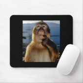 Tapis De Souris Funny Thinking Monkey Meme Curious Ape Brainrot Gi (Avec souris)
