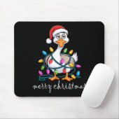 Tapis De Souris Funny Tired Goose Christmas Lights Silly Holiday F (Avec souris)