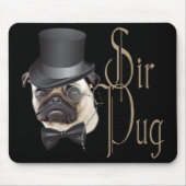 Tapis De Souris Funny Top Hat Monocle Sir Carlin Chien (Devant)
