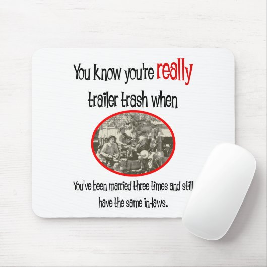 Tapis De Souris Funny Trailer Park (Avec souris)