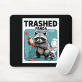 Tapis De Souris Funny Trashed Panda Raccoon Gets Drunk  (Avec souris)