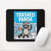 Tapis De Souris Funny Trashed Panda Raccoon Gets Drunk (Avec souris)