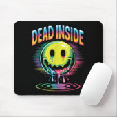Tapis De Souris Funny Trippy Dead Inside Quote Sarcasm Meme Gothic (Avec souris)