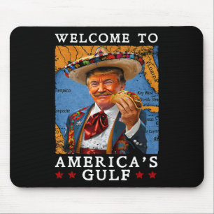 Tapis De Souris Funny Trump 2025 Mexique Taco Bienvenue à l'Amériq