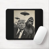 Tapis De Souris Funny Trump Bigfoot Selfie Avec Ufos Alien Étrange (Avec souris)