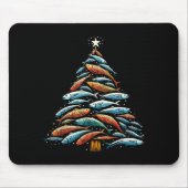 Tapis De Souris Funny Tuna Fish Christmas Tree Santa Claus Xmas Fi (Devant)