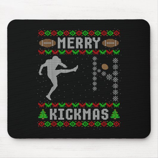 Tapis De Souris Funny Ugly Christmas Football Srt Team Kicker  (Devant)
