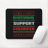 Tapis De Souris Funny Ugly Christmas Sweater Emotional Suprt Cowor (Avec souris)