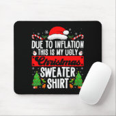 Tapis De Souris Funny Ugly Christmas Sweater Shirt Inflation Xmas (Avec souris)