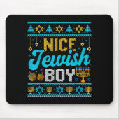 Tapis De Souris Funny Ugly Hanukkah Sweater Nice Jewish Boy Matchi (Devant)
