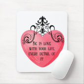 Tapis De Souris Funny Valentine pink heart (Avec souris)