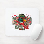 Tapis De Souris Funny Valentines Day Call Me Duck Hunting Men Wome (Avec souris)