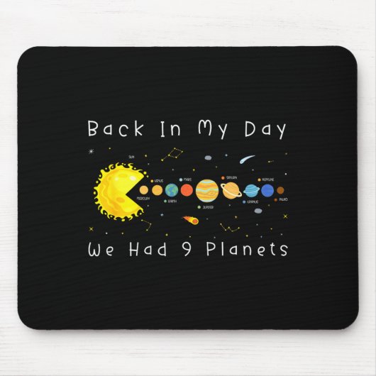 Tapis De Souris Funny Video Games Back In My Day We Had Nine Plane (Devant)