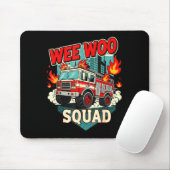 Tapis De Souris Funny Wee Woo Squad Fire Department Firefighter Fi (Avec souris)