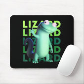 Tapis De Souris Funny Weirore Lizard Meme _ 3d Surreal Animal (Avec souris)