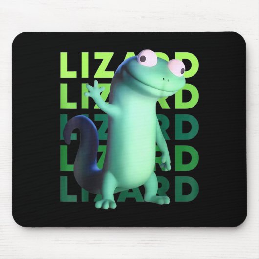Tapis De Souris Funny Weirore Lizard Meme _ 3d Surreal Animal (Devant)