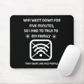 Tapis De Souris Funny Wifi Went Down Quote Computer Nerd Gift  (Avec souris)