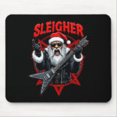 Tapis De Souris Funny Xmas Christmas Guitar Santa Sleigher Heavy M (Devant)