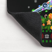 Tapis De Souris Funny Xmas Lighting Tree Santa Ugly Airplane Chris (Coin)
