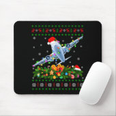 Tapis De Souris Funny Xmas Lighting Tree Santa Ugly Airplane Chris (Avec souris)