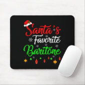 Tapis De Souris Funny Xmas Santas Favorite Baritone Christmas (Avec souris)