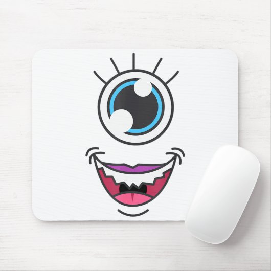 Tapis De Souris Funny Y Monster Eyeball Face Halloween (Avec souris)