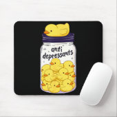 Tapis De Souris Funny Yellow Duck Anti Depressant Jar Zoo Boys Gir (Avec souris)