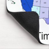 Tapis De Souris Fuseaux horaires des USA (Coin)