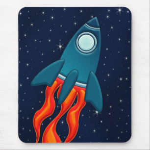 Tapis De Souris Fusée spatiale mignonne et conception d'espace ext