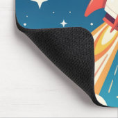 Tapis De Souris Fusée spatiale mignonne qui décolle (Coin)