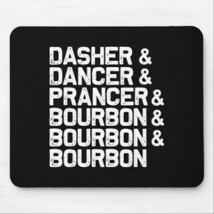 Tapis De Souris Futé Danseur Galopeur Bourbon Drôle Noël Père Noël