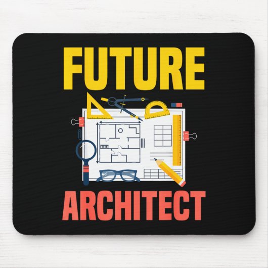 Tapis De Souris Futur architecte Architecture drôle Architecte (Devant)