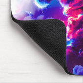 Tapis De Souris Futuristic Cosmic Neon Leopard  (Coin)