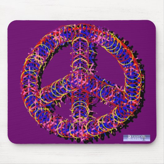 Tapis De Souris Fuzzy Peace Mousepad (Devant)