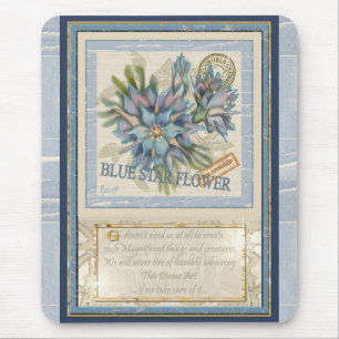 Tapis De Souris G Bureau de création Fleur bleue