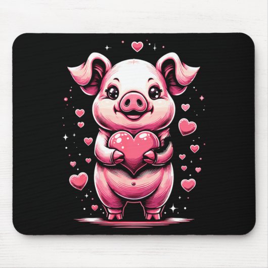 Tapis De Souris G Holding Heart Valentines Day Cute Valentine 1  (Devant)