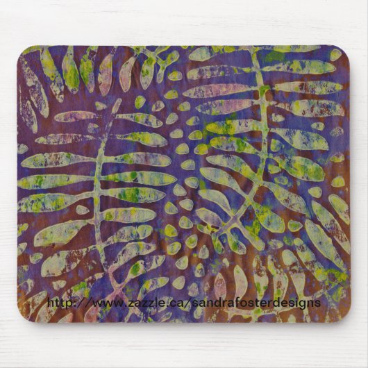 Tapis De Souris Gabarit d'impression Gelli Art Abstrait (Devant)