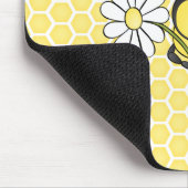 Tapis De Souris Gaffez l'abeille avec la marguerite (Coin)