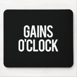Tapis De Souris Gains O'clock Funny Gym Poids Bodybuilding