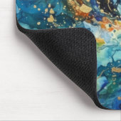 Tapis De Souris Galactic Swirl / Fluid Ink Abstract (Coin)