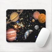 Tapis De Souris Galaxie des planètes spatiales (Avec souris)