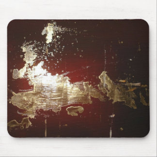 Tapis De Souris Galaxie - Expressionniste Abstrait Rouge Brown Or