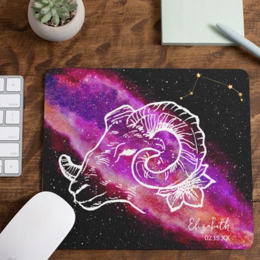 Tapis De Souris Galaxy Aries Nom de la constellation Signe zodiaqu