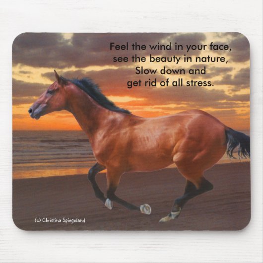 Tapis De Souris Galloping Thoroughbred Ocean Mousepad (Devant)