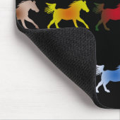Tapis De Souris Galoping Ponies sur Noir (Coin)