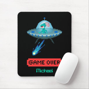 Tapis De Souris 'Game Over' Extraterrestre Volant UFO Vaisseau Spa